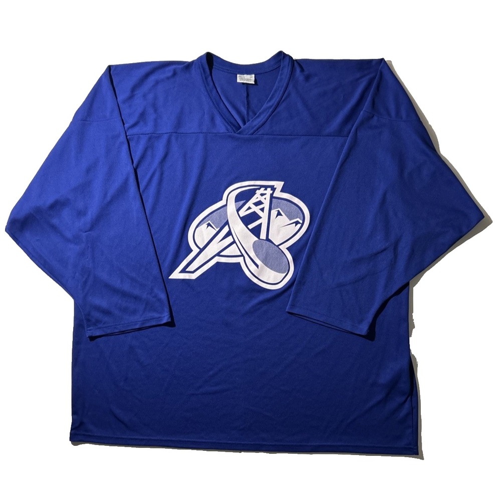 CCM Hockey Alberta Canada #4 Jersey - Adult Blue Pull Over Mesh shirt- Men's 2XL